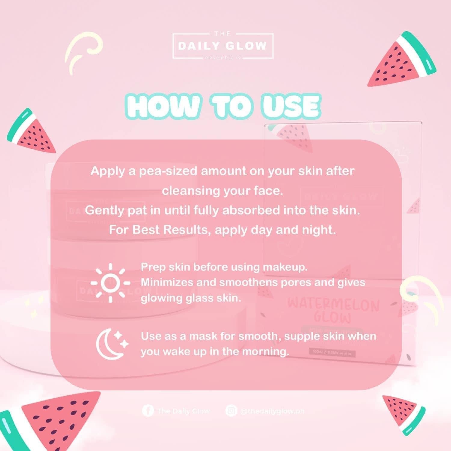 The Daily Glow Essentials Watermelon Glow Aqua moisturizer sleeping mask